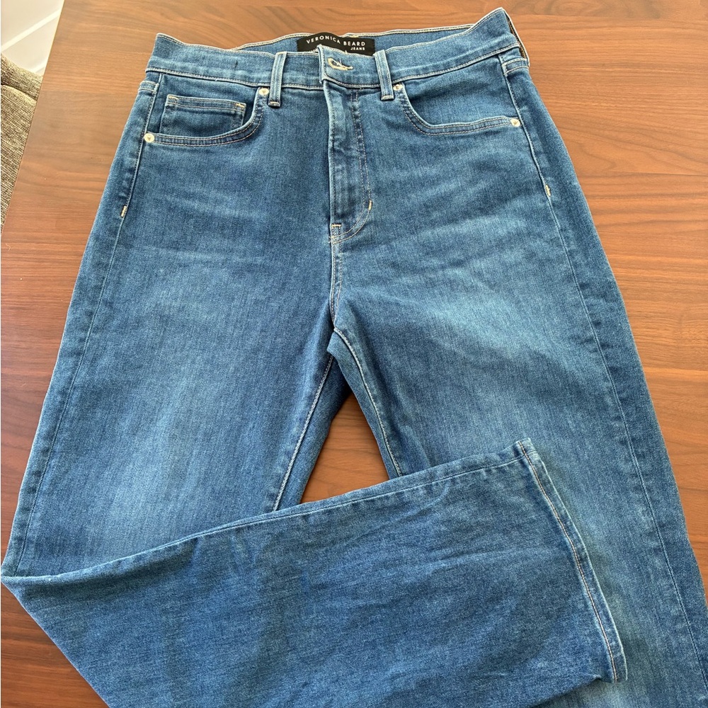 Veronica Beard Ryleigh Slim Straight High Rise Jeans